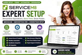 servicem8 setup, servicem8 form, servicetitan crm,  setup, connecteam setup