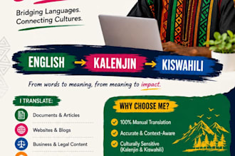 translate english to swahili and swahili to english professionally