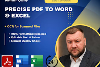 convert PDF and scanned images to word or excel