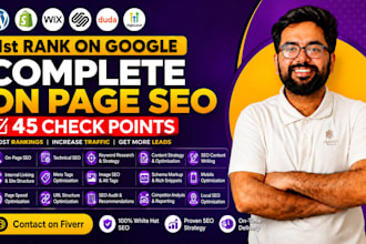 do on page and technical seo for shopify, wordpress, wix and squarespace