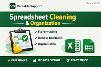 clean, organize or fix your spreadsheet professionally