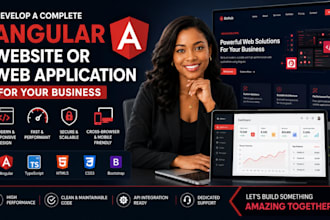 develop a complete angular website or web application for your business