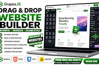 develop wysiwyg drag and drop website builder using grapesjs kajabi landing page
