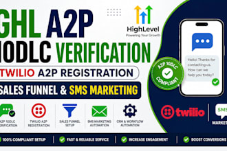 ghl a2p 10dlc verification twilio a2p registration sales funnel sms marketing