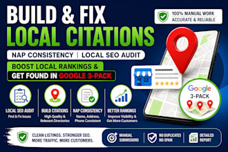 build and fix local citations for nap consistency local SEO audit google 3 pack