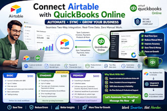 integrate airtable with quickbooks online and automate data