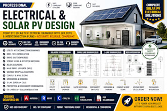 design solar pv electrical sld bess string sizing 3 line diagram voltage drop