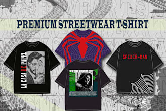 design premium streetwear t shirt and graphic tshirt