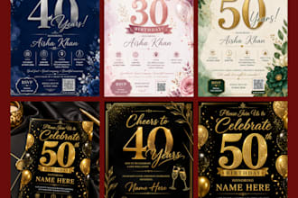 design elegant invitation design for milestone birthday