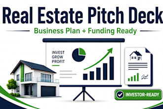 create a real estate investor pitch deck and business plan for funding