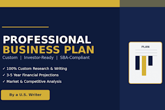 create a custom professional business plan with financial projections