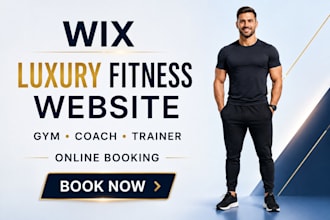 build luxury gym fitness coach website with booking