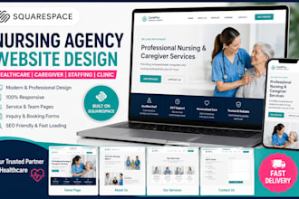 build squarespace nursing agency website healthcare caregiver staffing clinic