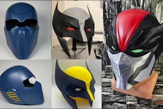 3d print and paint ship custom 3d mask 3d helmet cosplay mask halloween mask stl