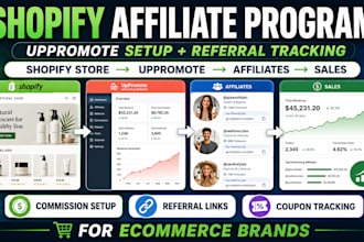 set up uppromote affiliate program for shopify stores with referral tracking