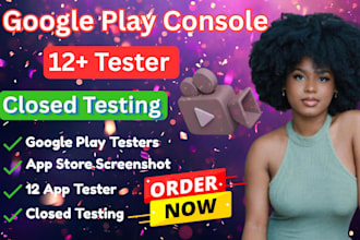 provide 12 tester for google play console app store screenshot