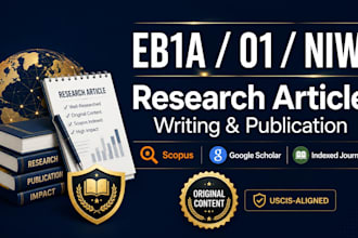 write research article for eb1 eb1a niw and guide indexed publication