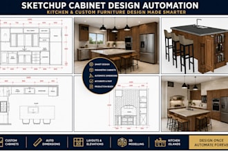 create sketchup cabinet design automation for kitchens and custom furniture