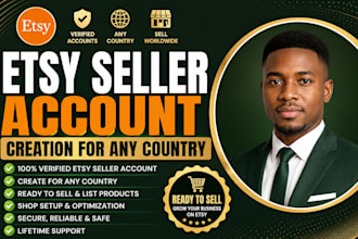 create fully verified etsy seller account, etsy account creation for any country