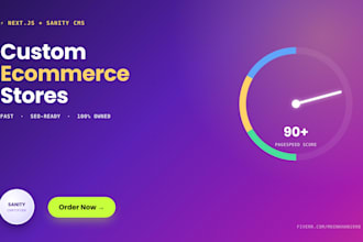 create a fast SEO friendly ecommerce website using next js and sanity
