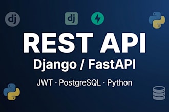 fastapi, django rest API with authentication and documentation
