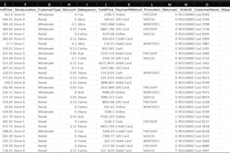 clean, format, organize and analyze your excel data