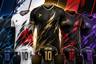 design custom sports and esports jerseys with sublimation and 3d jersey mockup