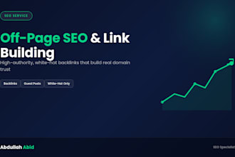 build high quality backlinks for off page SEO
