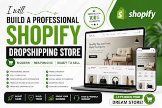 build a professional shopify dropshipping store that is ready to sell
