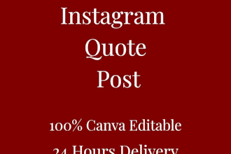create clean instagram quote post design in canva