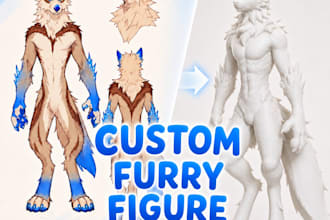 3d model furry ocs and make it a printable figure