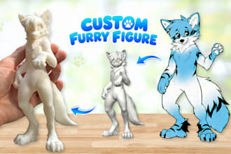 3d model furry ocs and make it a printable figure