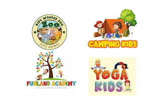 create childcare daycare education school children toyshop kids logo design