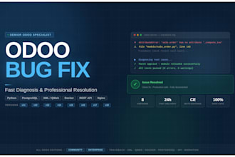 fix odoo bugs, errors and customization issues