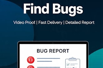 manual software testing and QA for website and mobile app