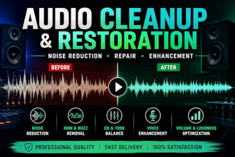 professionally clean, repair and enhance your audio