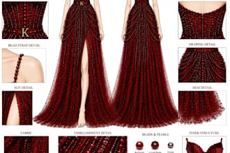 design luxury fashion  dress concepts
