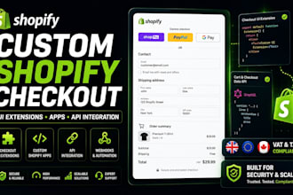 develop custom shopify checkout UI extension vat compliance app