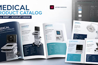 design a sell sheet medical product catalog booklet pdf in adobe in design