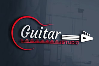 do a classy and professional piano and guitar logo for your brand