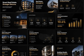 design pitch deck and custom PPT for business