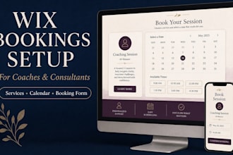 set up wix bookings for coaches and consultants