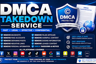 remove leaked content, mugshots, and protect your online reputation under dmca