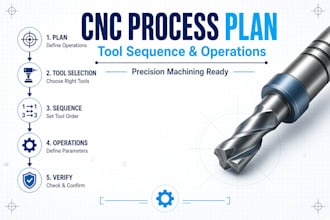create a cnc process plan with tool sequence for machining