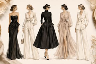 sketch fashion illustration fashion collection cloth design adobe illustration