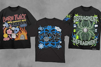 design exclusive streetwear or y2k design for clothing brand