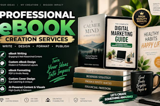 craft a stunning ebook with custom design, layout and cover