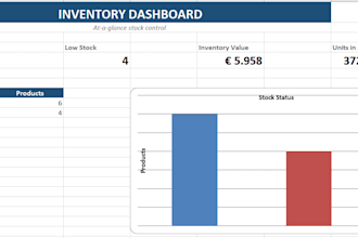 create a professional excel inventory management spreadsheet
