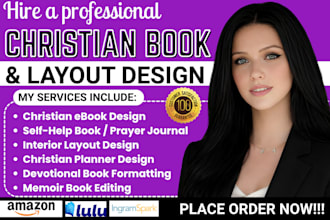 do christian book, spiritual self help journal layout design for amazon kdp