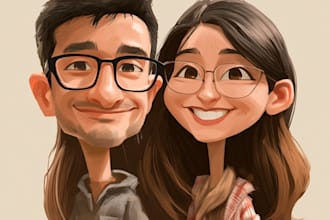 design fantasy character and friendship portrait